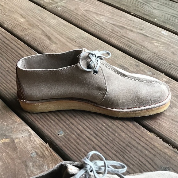 Vintage Clarks Desert Trek Beige Suede Boots - Picture 5 of 8